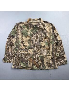 Vintage Military Jacket Mens L Realtree Camo Combat Coat Tactical Field 90s